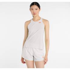 New Balance Linnen New Balance Race Day Ultra Light Singlet Linne - Grå Polywoven