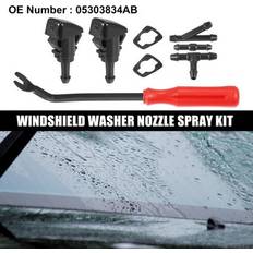 Washer Pumps X Autohaux 8pcs Front Windshield Washer Nozzle Kit 05303834AB