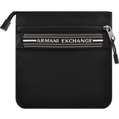 Armani Exchange Messenger Bag with Logo - Black