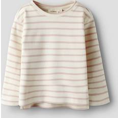 Beige T-shirts Lil'Atelier Bluser T-shirts Loose Top Lil - Gammelrosa/Hvid