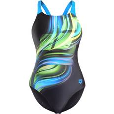 Gul Badedragter Arena Bloom Swimsuit Swim Pro Back LB Badedragt - Azur/Gul/Lysegrøn/Sort
