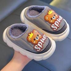 Winter Slippers Children's Shoes Shein Plush Lined Cartoon Rabbit Fur Slippers - Autumn/Winter