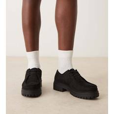Wide Fit Derby Glamorous Wide Fit Derby Shoes - Black Micro