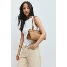 Skuldertasker Gina Tricot Kamelbrun Buckel Shoulder Bag Spænde Lange Hanke - Beige