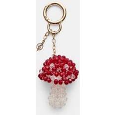 Mushroom Charm Keyring - Red