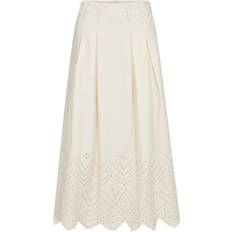 Broderad Anglaise Midikjol Dam - Bomull