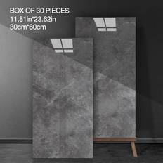 Grey Self-adhesive Decorations Temu 3D Marble Wall Sticker Aluminum Decal Window Film