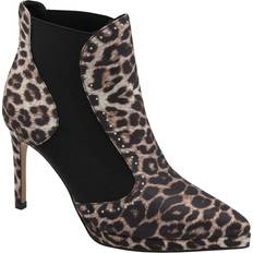 Stiletto Ankle Boots Ravel Polla Stiletto-Heel Ankle Boots - Leopard Satin Synth