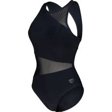Arena Mesh Angle Swimsuit Vent Back B - Sort