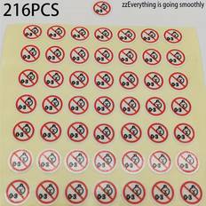 Red Label Temu 216pcs Self-adhesive Label Sticker 0.394 Inches