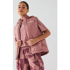 Adidas Pink Vests adidas Terrex Womens Mountain Insulated Hooded Vest - Pink/Warm Clay