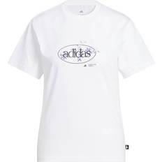 Blommiga T-shirts adidas Sportswear W Elem Flül Tee - Vit