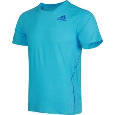 Adidas Natural T-shirts adidas Adi Runner Tee Comfortable Crew Neck Pullover T-Shirt - Navy
