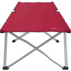 Rød Campingsenge vidaXL Folding Camping Bed Metal Stof Standard
