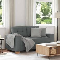 VidaXL Hörnsoffor vidaXL Loveseat Mörkgrå 120 cm Tyg Soffa