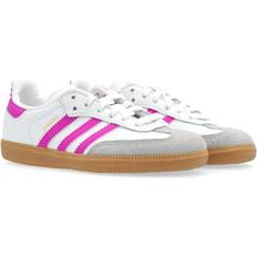 Adidas Leather Children's Shoes adidas Samba OG Sneakers Kids Fabric Rubber Calf Suede Leather - White