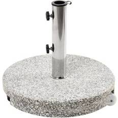 Steel Parasol Bases Beliani Parasol Base Cerzeto Grey Round 30 Kg