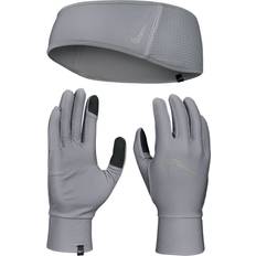 Dame - Grå Pandebånd Nike Essential Running Headband And Glove Set/L