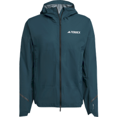 Men - Slim Rain Clothes adidas Terrex Xperior Light Rain Waterproof Jacket - Vert