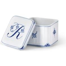 Royal Copenhagen Skåle Royal Copenhagen Alfabet Bonbonniere R B 7 x H 7 2 x L 7 cm Porcelæn Skål