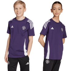 Children T-shirts adidas Junior Manchester United Training Tee Purple Size 5-6 Years
