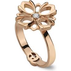 Gucci Rose Gold Rings Gucci Flora 18ct Rose Gold Diamond Ring