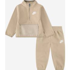 Nike Beige Tracksuits Nike Lifestyle Essential 1/2 Zip Tracksuit - Beige