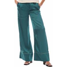 Off-White Underwear Off-White Women's Satin Pajama Pants - Blue/Green