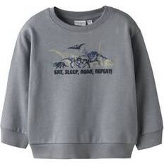 Blå Sweatshirts Name It Nmmvildar Sweatshirt - Creme/Navy/Dueblå/Mørkeblå