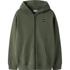 Name It 122/128 Jakker Name It Sweatjakke NKMVimo - Mørkegrøn