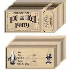 Halloween Cards & Invitations Shein 50pcs Vintage Skull Ghost Halloween Invitations