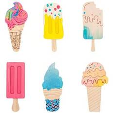 Arts & Crafts Shein 30pcs Wooden Ice Cream Slices