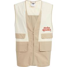 Adidas Unisex Västar adidas Trefoil Patchwork Multi-Pocket Zip Vest - Yellow