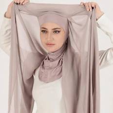 Breathable - Women Scarfs Shein Women Classic Casual Pullover Instant Chiffon Scarf - Solid Color