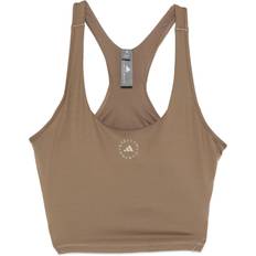 Adidas Brown Tank Tops adidas Racer-Back Logo Tank Top - Brown