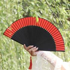 Fans Shein Chinese Folding Hand Fan Black Red