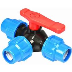 Ball Valves on sale Kikidex Three-Way T-Type Pipe Valve Connector 25mm