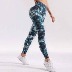 Tie Dye Leggings Shein High Waisted Tie Dye Leggings For Everyday Fitness Exercise