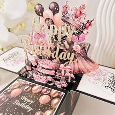 Elegant 3D Birthday Card With Butterflies