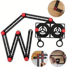 Angle Measurers Temu 6 Fold Aluminium Alloy Ruler Finder Angle Measurer