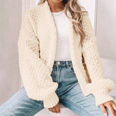 Oversize - Women Cardigans Shein Oversized Cute Crochet Cardigan Lightweight Hollow Out V Neck Open Front Sweater