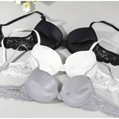 Shein Bras Shein Comfortable Underwear Collection Luxurious Push Up Brawith Delicate Lace Details - High Support