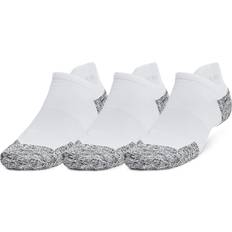Adult - Grey Underwear Under Armour Dry Run Cushion 3 Pack No Show Socks - White