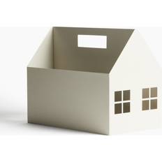 House-Shaped Book Storage Unit Beige
