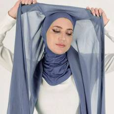 Breathable - Women Scarfs Shein Women Classic Casual Pullover Instant Chiffon Scarf - Solid Color