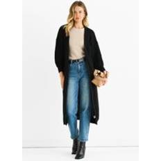 Cardigans Chunky Knit Long Cardigan - Black
