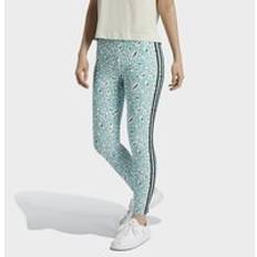 Adidas Blue Tights & Stay-Ups adidas 3-Stripes Animal Print Cotton Leggings - Blue
