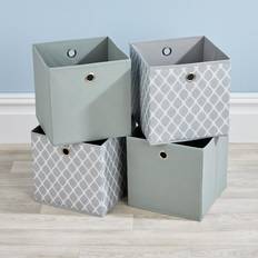 Folding 2 Grey 2 Patterned Square Cube Set