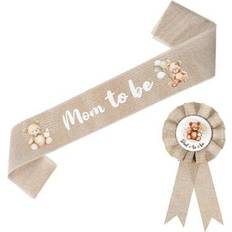 Sashes on sale Shein Neutral Burlap Mom To Be Sash Decorations