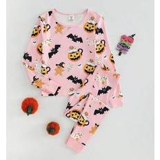 Pyjamases on sale Shein Snug Fit Pajama Set For Tween Girls - Halloween